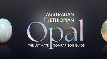 Australian Opal vs Ethiopian Opal comparison showing colour play, clarity, and visual differences in natural opal gemstones