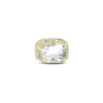Yellow Sapphire top view on white bg