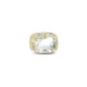Yellow Sapphire top view on white bg