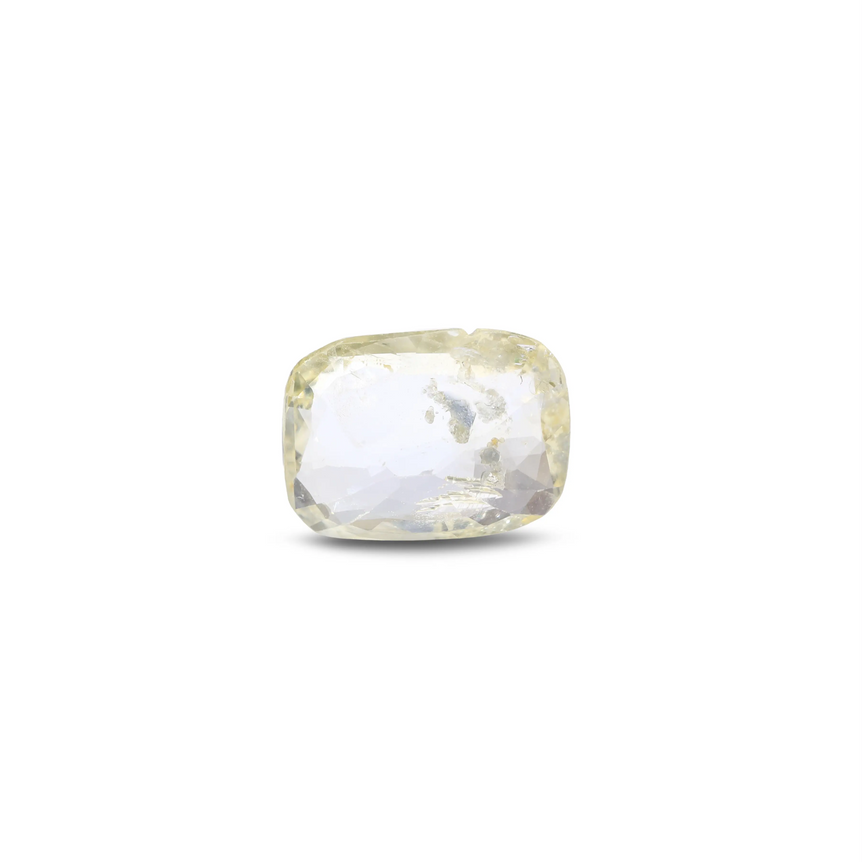 Yellow Sapphire on white bg