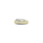 Yellow Sapphire side view on white bg