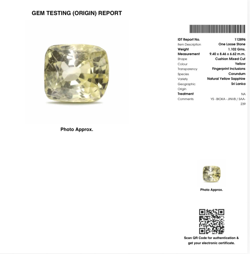 Yellow Sapphire - 5.51 Carat