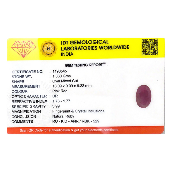 African Ruby - 6.8 Carat