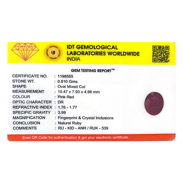 African Ruby - 4.05 Carat