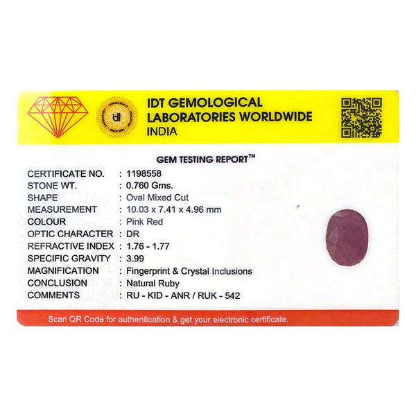African Ruby - 3.8 Carat