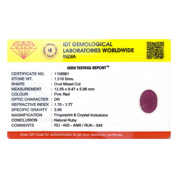 African Ruby - 7.55 Carat