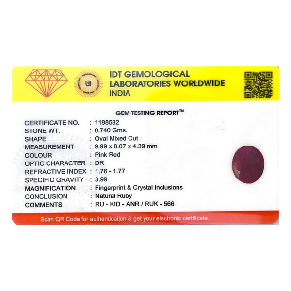 African Ruby - 3.7 Carat