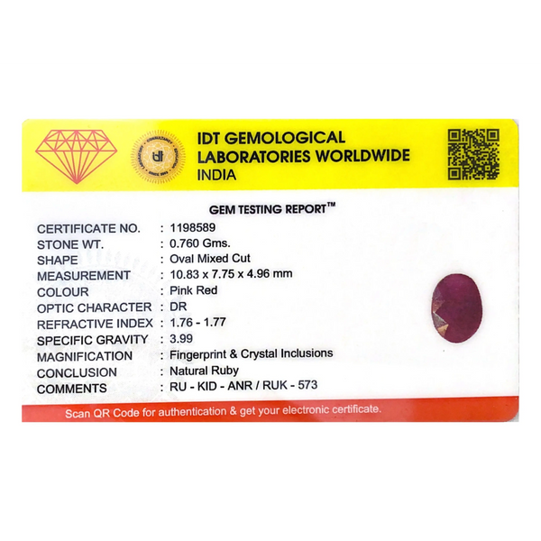 African Ruby - 3.8 Carat