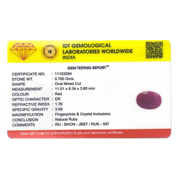 African Ruby - 3.8 Carat