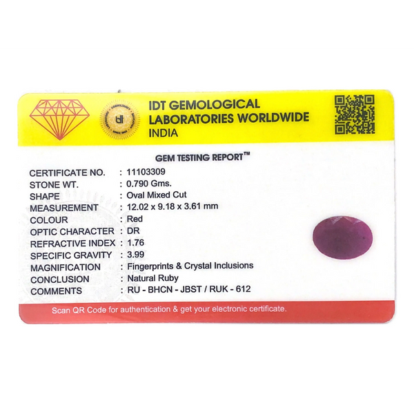 African Ruby - 3.95 Carat