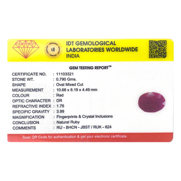 African Ruby - 3.95 Carat