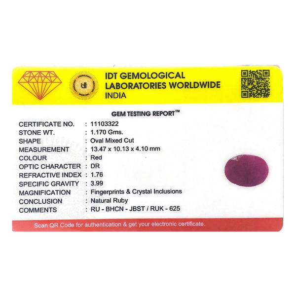 African Ruby - 5.85 Carat