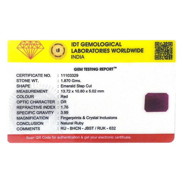 African Ruby - 9.35 Carat