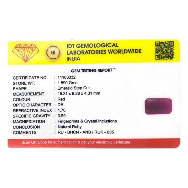 African Ruby - 7.95 Carat