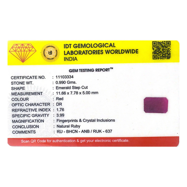African Ruby - 4.95 Carat