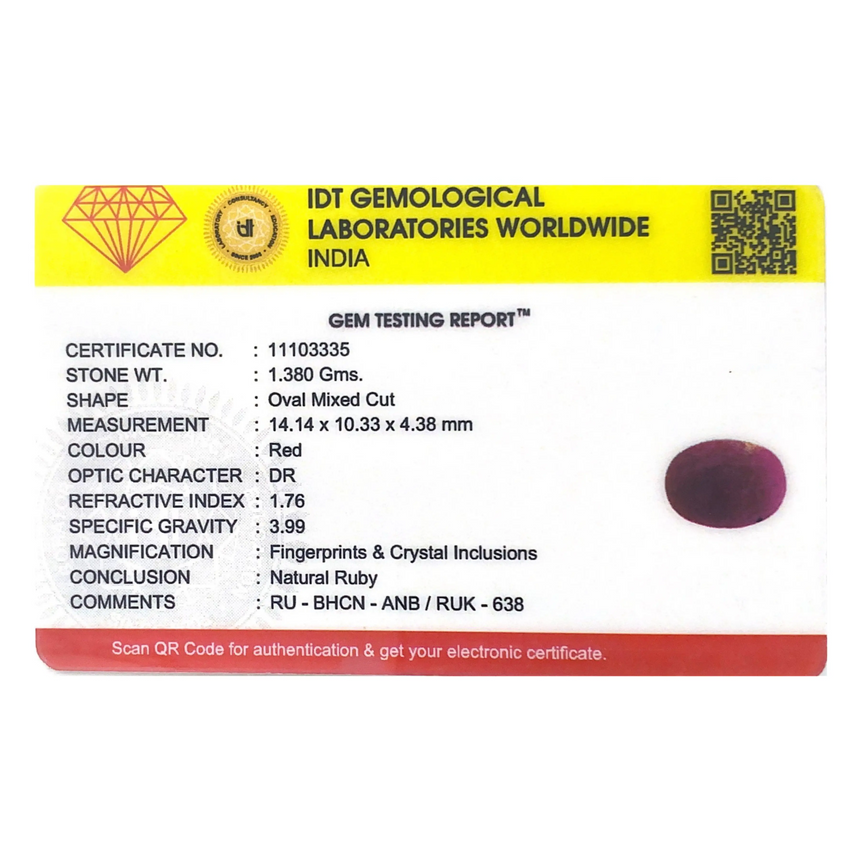 African Ruby - 6.9 Carat