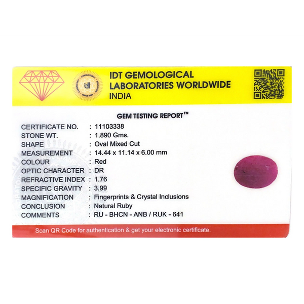African Ruby - 9.45 Carat
