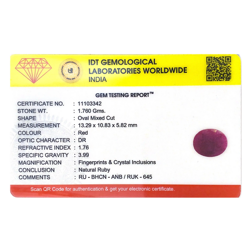 African Ruby - 8.8 Carat