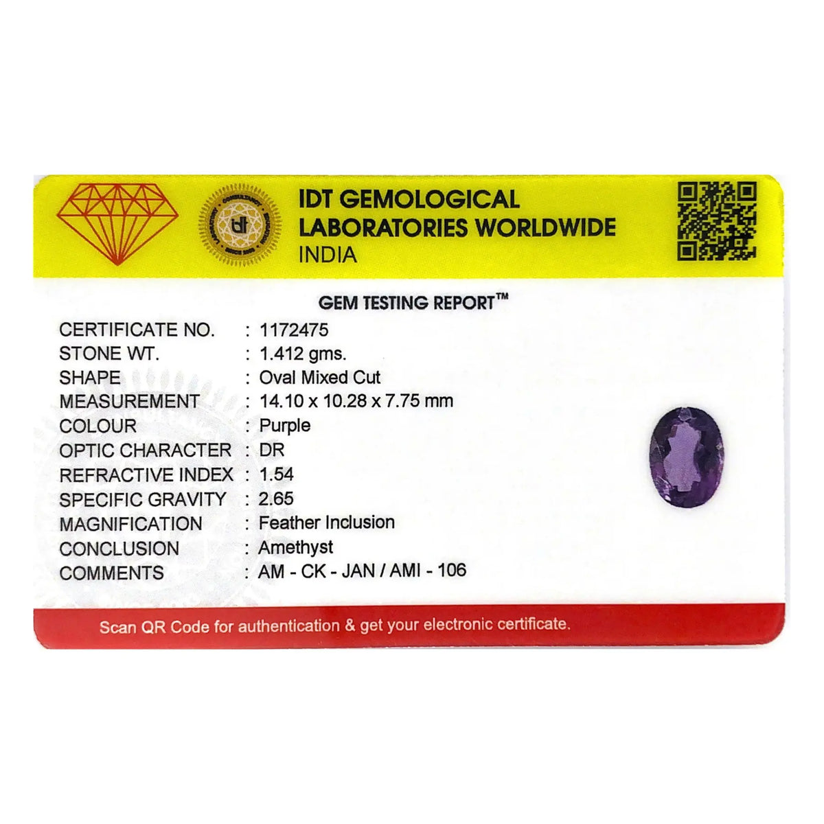 Amethyst - 7.06 Carat - Pramogh