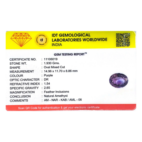 Amethyst - 9.65 Carat