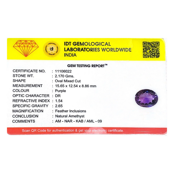 Amethyst - 10.85 Carat