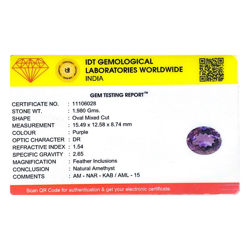 Amethyst - 9.85 Carat
