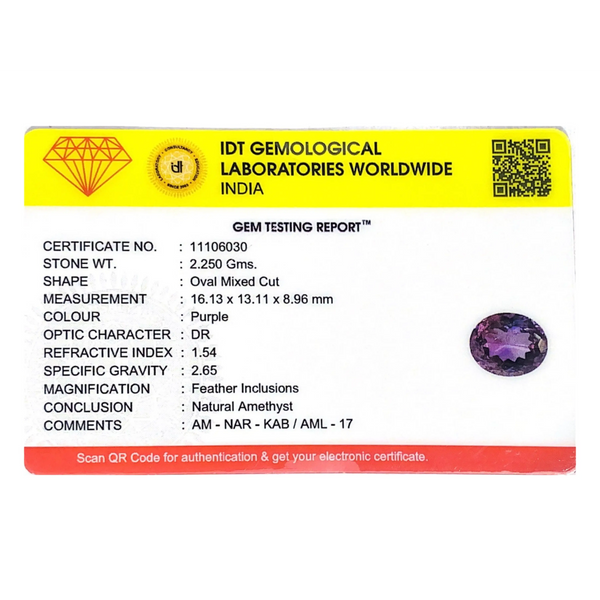 Amethyst - 11.25 Carat