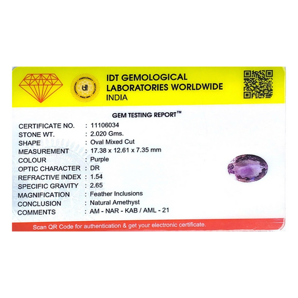 Amethyst - 10.1 Carat