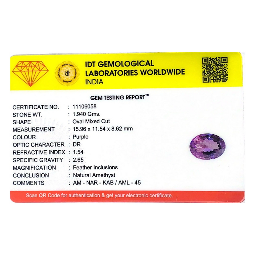 Amethyst - 9.7 Carat