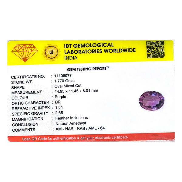 Amethyst - 8.85 Carat