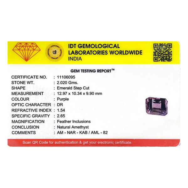 Amethyst - 10.1 Carat