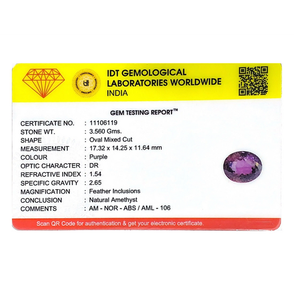 Amethyst - 17.8 Carat