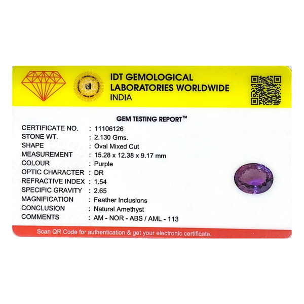 Amethyst - 10.65 Carat
