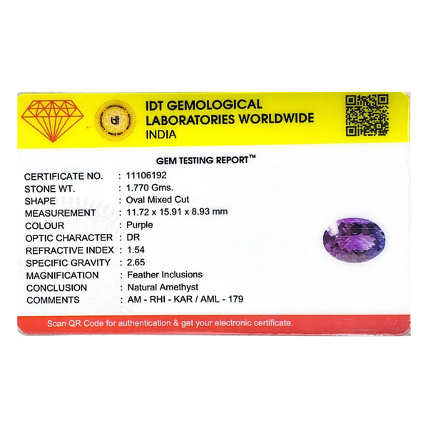 Amethyst - 8.85 Carat