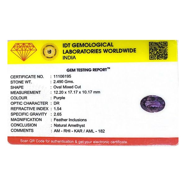 Amethyst - 12.45 Carat