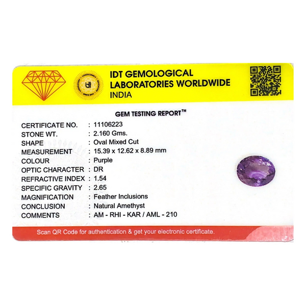 Amethyst - 10.75 Carat