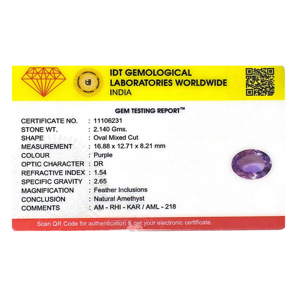 Amethyst - 10.7 Carat