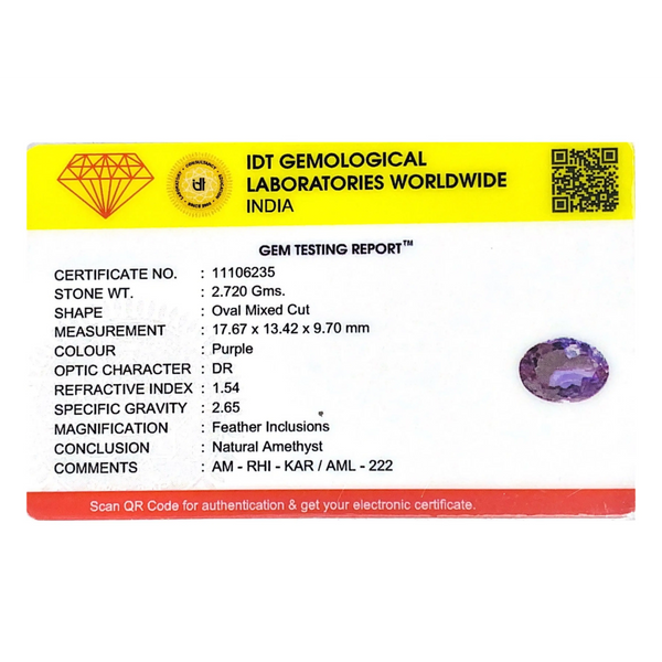 Amethyst - 13.6 Carat