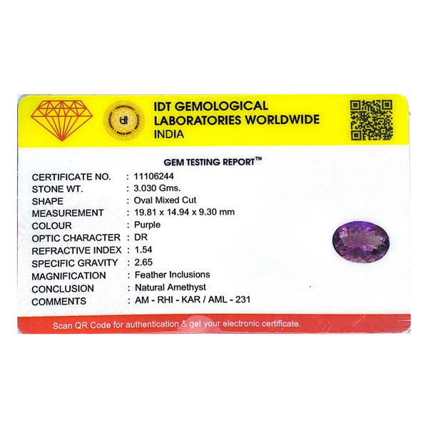 Amethyst - 15.15 Carat