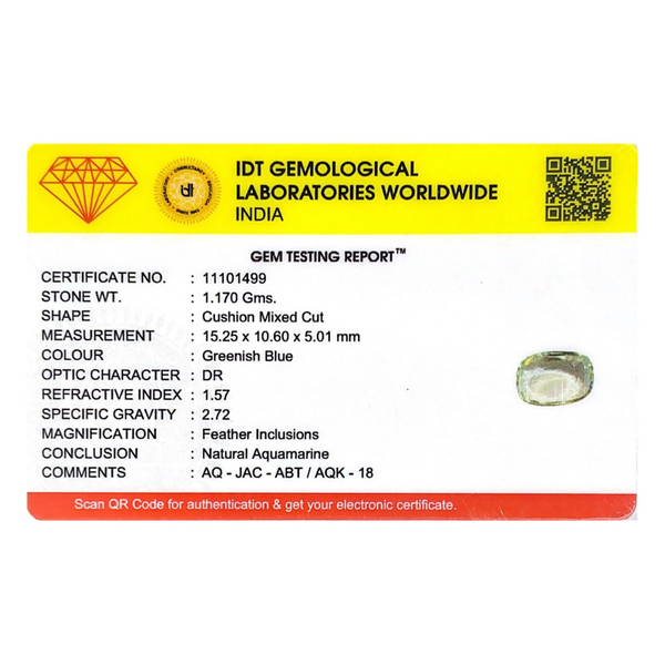 Aquamarine - 5.85 Carat