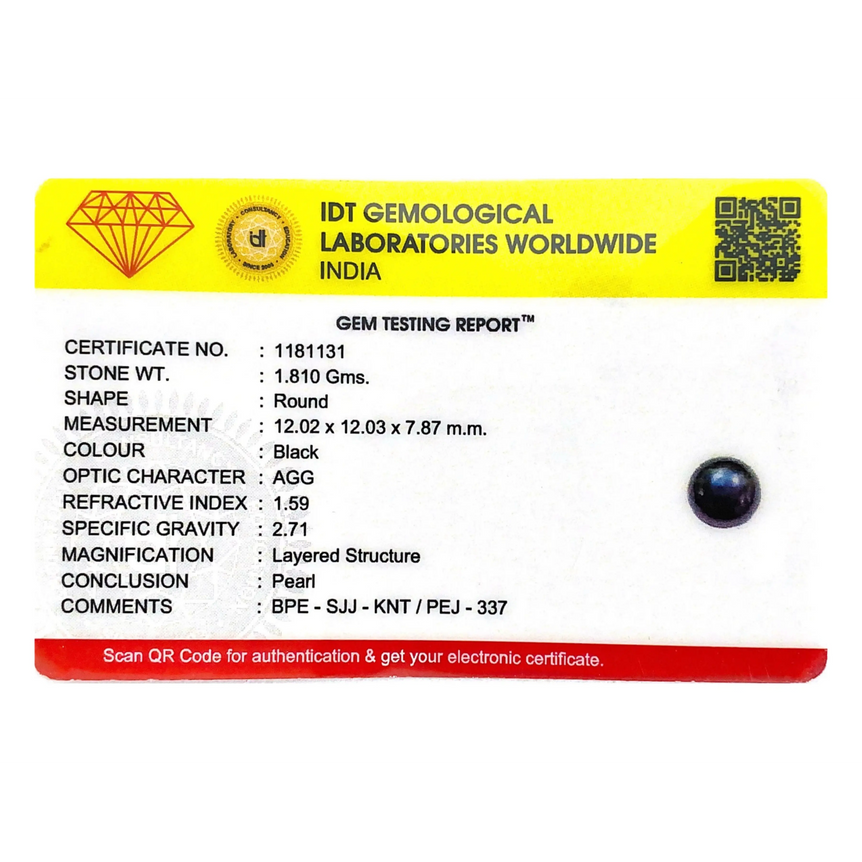 Black Pearl (Tahiti) - 9.05 Carat - Pramogh