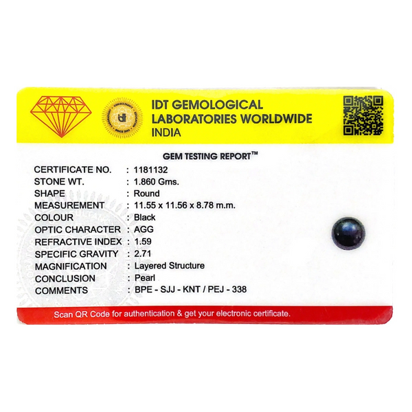 Black Pearl (Tahiti) - 9.3 Carat - Pramogh