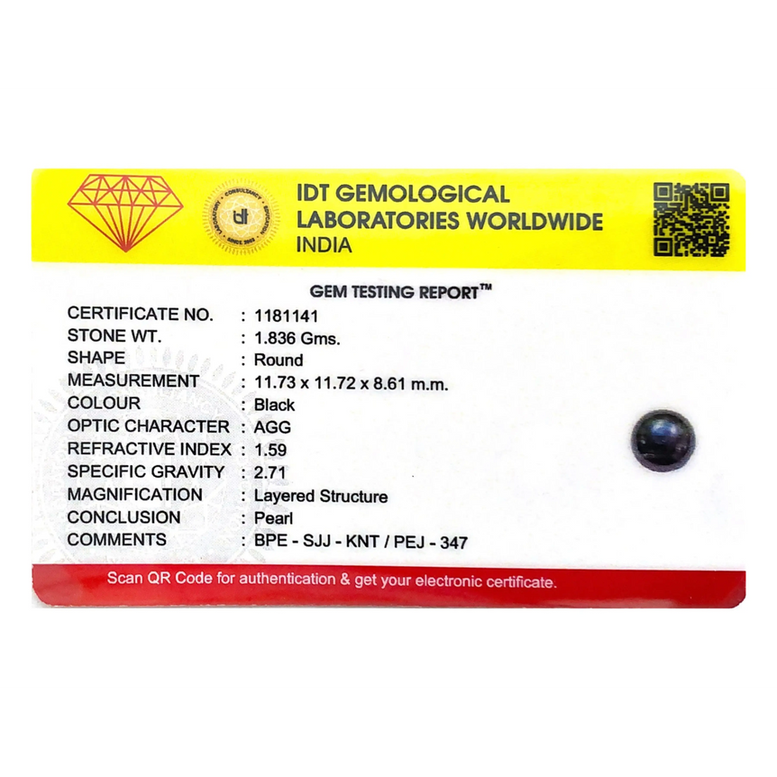 Black Pearl (Tahiti) - 9.18 Carat - Pramogh