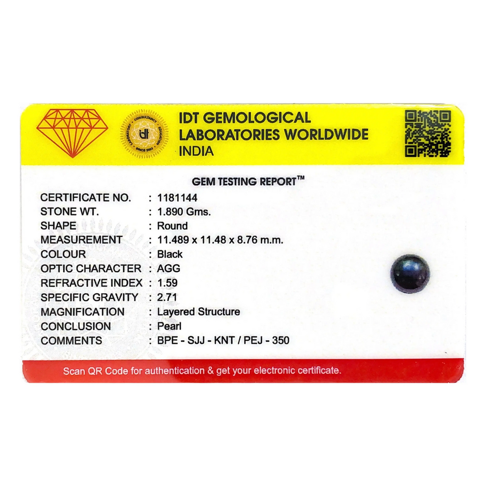 Black Pearl (Tahiti) - 9.45 Carat - Pramogh