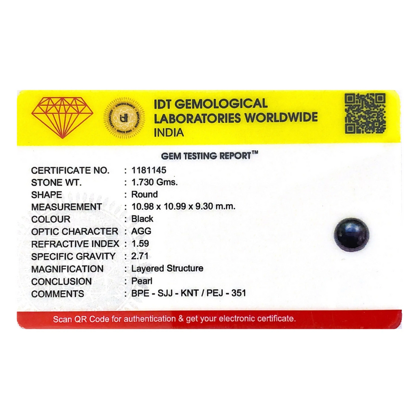 Black Pearl (Tahiti) - 8.65 Carat - Pramogh