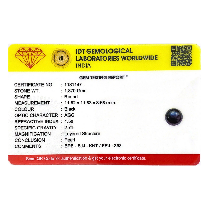 Black Pearl (Tahiti) - 9.35 Carat - Pramogh