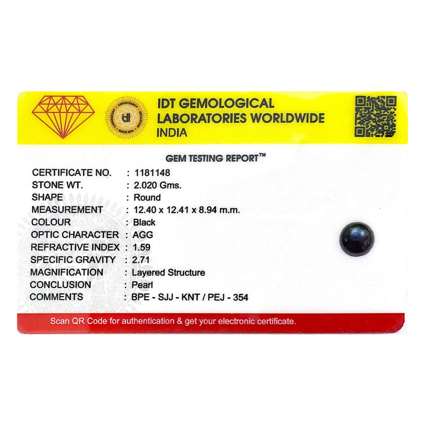 Black Pearl (Tahiti) - 10.1 Carat - Pramogh