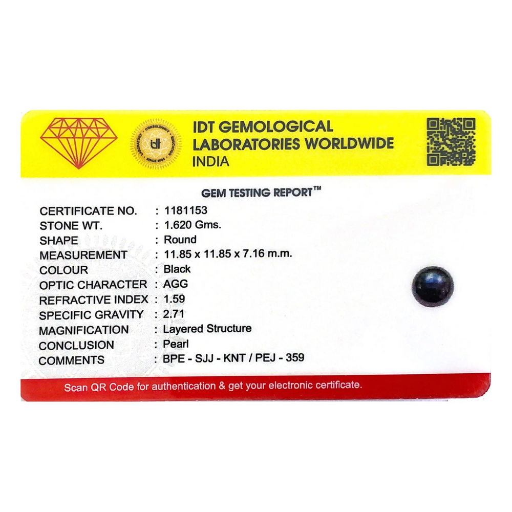 Black Pearl (Tahiti) - 8.1 Carat - Pramogh