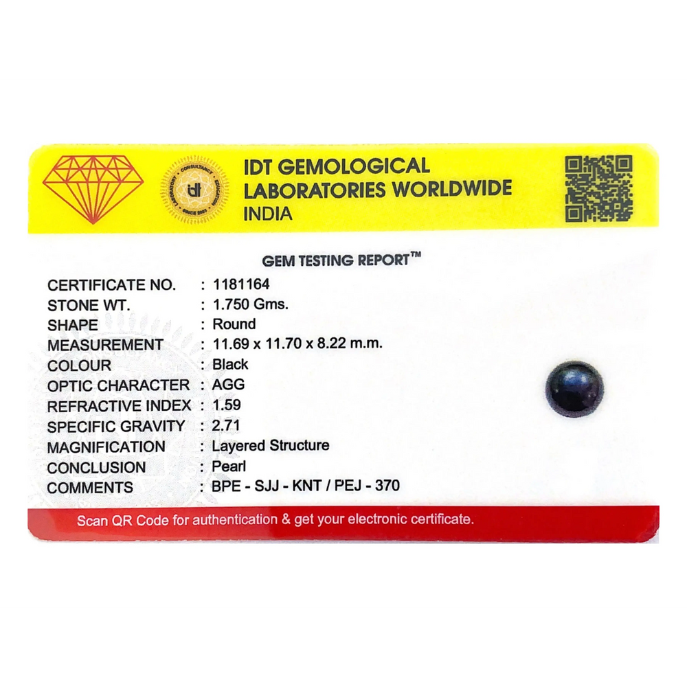 Black Pearl (Tahiti) - 8.75 Carat - Pramogh