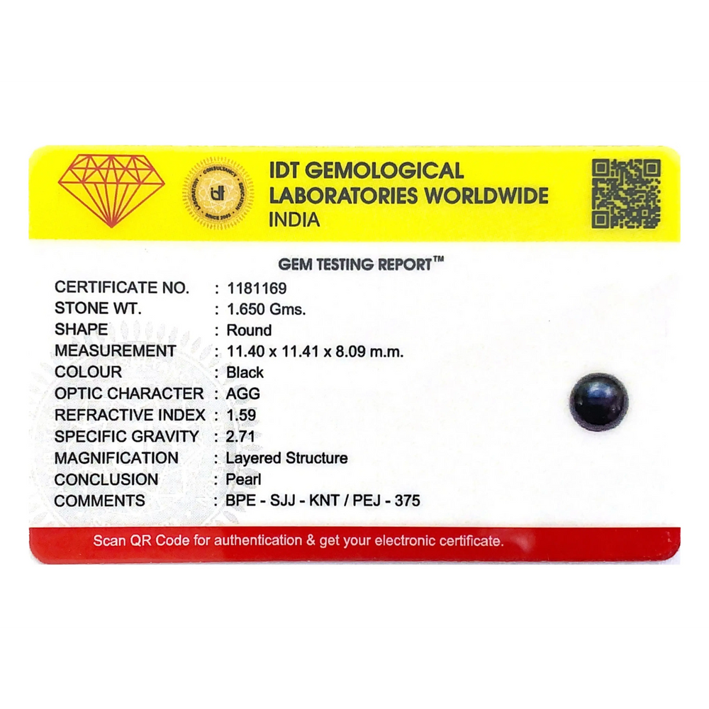 Black Pearl (Tahiti) - 8.25 Carat - Pramogh